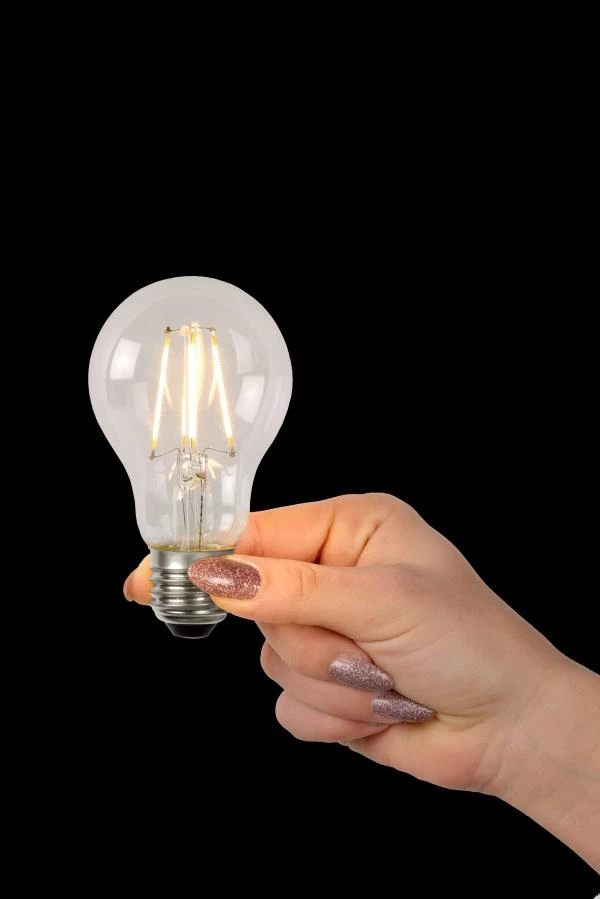 Lucide A60 - Filament bulb - Ø 6 cm - LED Dim. - E27 - 1x5W 2700K - Transparant - ambiance 1
